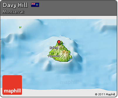 Physical Panoramic Map of Davy Hill