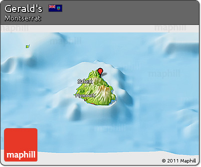 Physical Panoramic Map of Gerald's