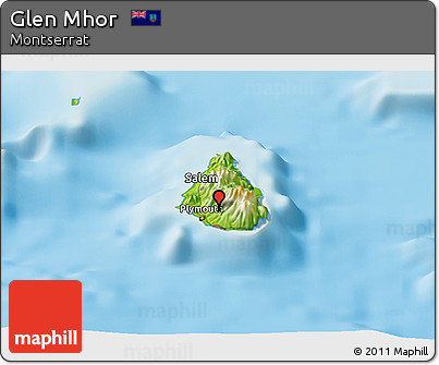 Physical Panoramic Map of Glen Mhor