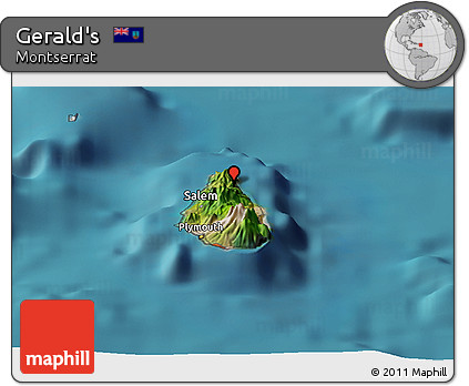 Satellite Panoramic Map of Gerald's