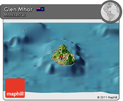 Satellite Panoramic Map of Glen Mhor
