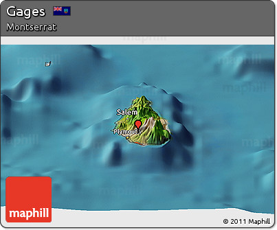 Satellite Panoramic Map of Gages