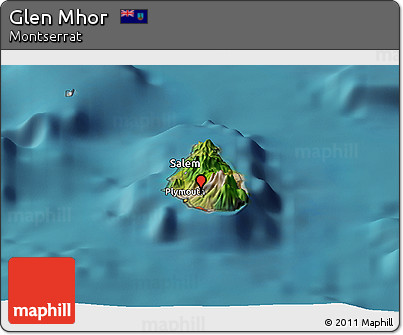 Satellite Panoramic Map of Glen Mhor