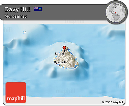 Shaded Relief Panoramic Map of Davy Hill