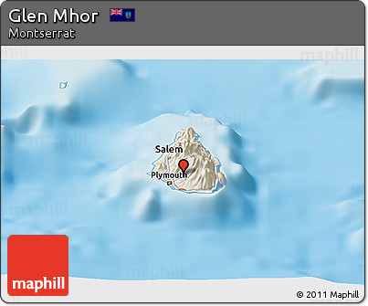 Shaded Relief Panoramic Map of Glen Mhor
