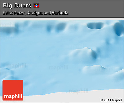 Shaded Relief Panoramic Map of Big Duers