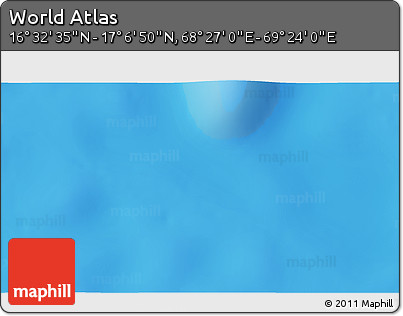 Physical 3D Map of the Area around 16° 49' 43" N, 68° 55' 30" E