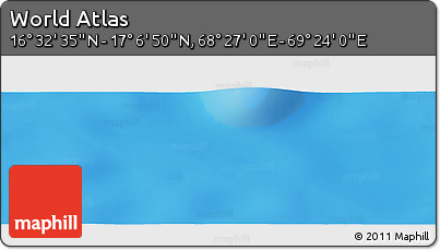 Physical Panoramic Map of the Area around 16° 49' 43" N, 68° 55' 30" E