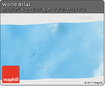 Physical 3D Map of the Area around 16° 49' 43" N, 71° 28' 29" E