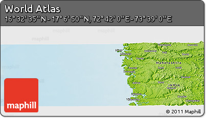 Physical Panoramic Map of the Area around 16° 49' 43" N, 73° 10' 30" E