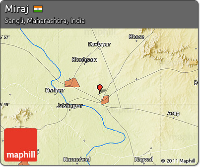 Miraj City Survey Map Free Physical Map Of Miraj