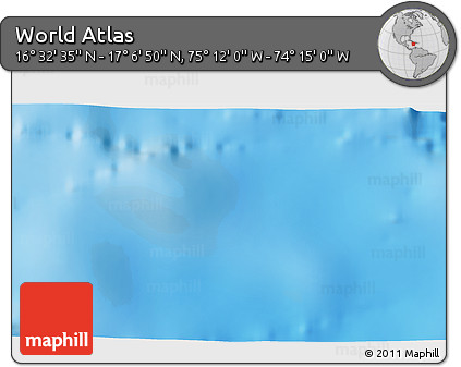 Shaded Relief 3D Map of the Area around 16° 49' 43" N, 74° 43' 29" W