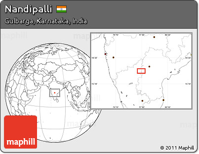 Blank Location Map of Nandipalli