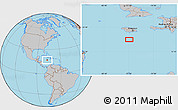 Gray Location Map of the area around 16° 49' 43" N, 77° 16' 30" W