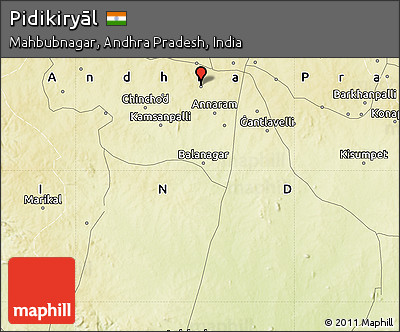 Physical Map of Pidikiryāl