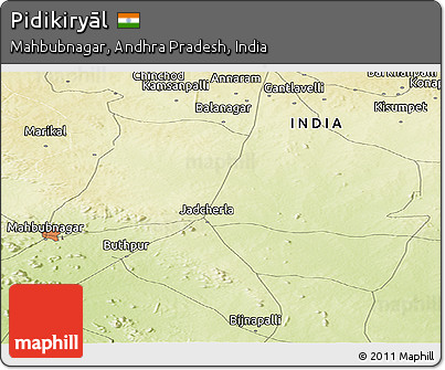 Physical Panoramic Map of Pidikiryāl