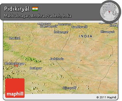 Satellite Panoramic Map of Pidikiryāl