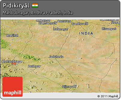 Satellite Panoramic Map of Pidikiryāl