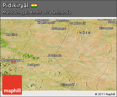 Satellite Panoramic Map of Pidikiryāl