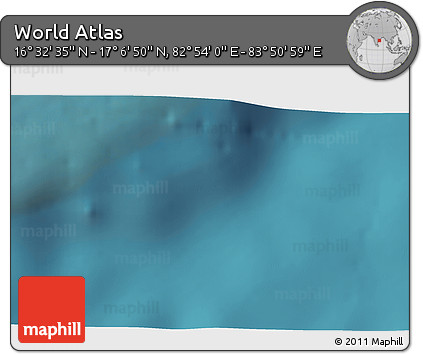 Satellite 3D Map of the Area around 16° 49' 43" N, 83° 22' 30" E