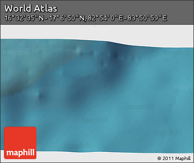 Satellite 3D Map of the Area around 16° 49' 43" N, 83° 22' 30" E