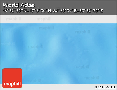 Physical 3D Map of the Area around 16° 49' 43" N, 85° 4' 29" E
