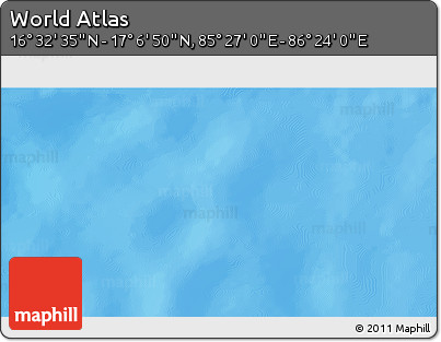 Physical 3D Map of the Area around 16° 49' 43" N, 85° 55' 30" E