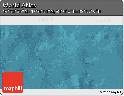 Satellite 3D Map of the Area around 16° 49' 43" N, 88° 28' 29" E