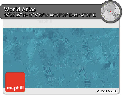 Satellite 3D Map of the Area around 16° 49' 43" N, 89° 19' 29" E