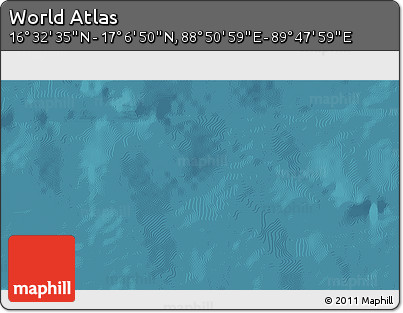 Satellite 3D Map of the Area around 16° 49' 43" N, 89° 19' 29" E