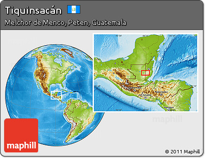 Physical Location Map of Tiquinsacán