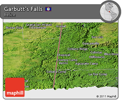 Satellite Panoramic Map of Garbutt's Falls