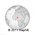 Outline Map of the Area around 16° 49' 43" N, 8° 34' 29" E, rectangular outline