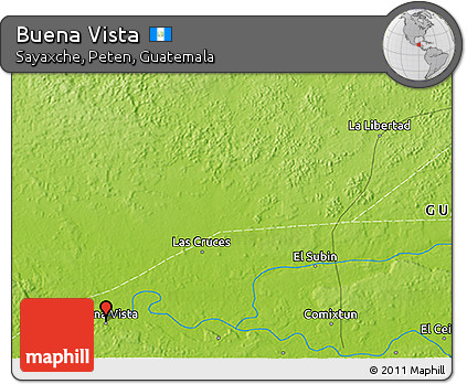 Physical 3D Map of Buena Vista