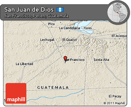 Shaded Relief 3D Map of San Juan De Dios