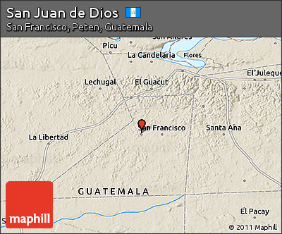 Shaded Relief 3D Map of San Juan De Dios