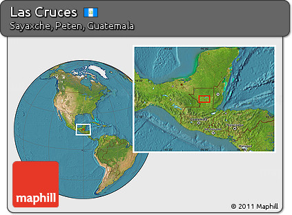 Satellite Location Map of Las Cruces