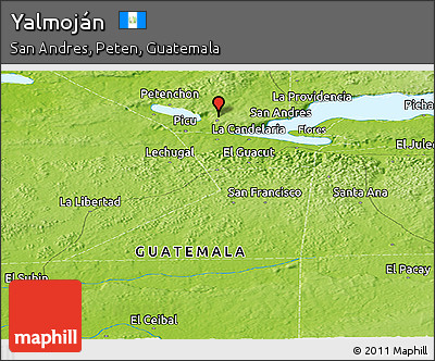 Physical Panoramic Map of Yalmoján