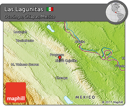 Physical 3D Map of Las Lagunitas