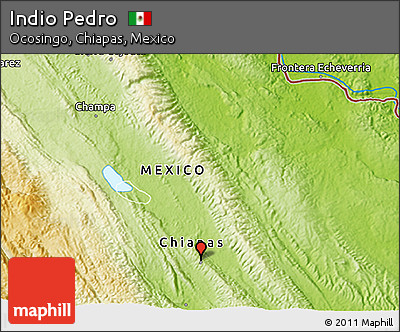 Physical 3D Map of Indio Pedro