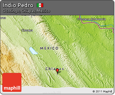 Physical 3D Map of Indio Pedro