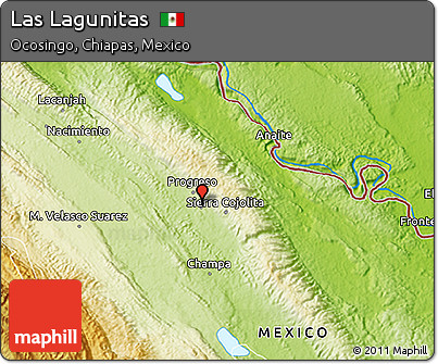 Physical 3D Map of Las Lagunitas