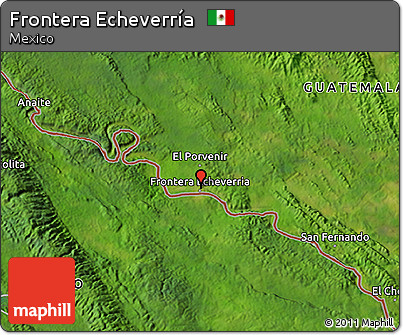 Satellite 3D Map of Frontera Echeverría