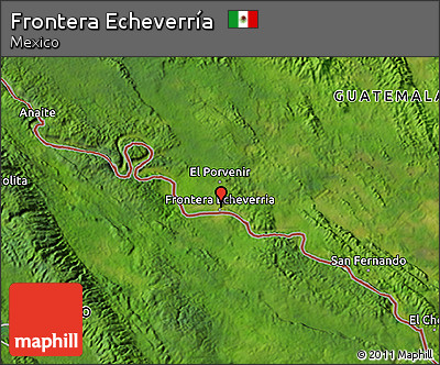 Satellite 3D Map of Frontera Echeverría