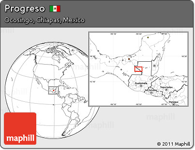 Blank Location Map of Progreso