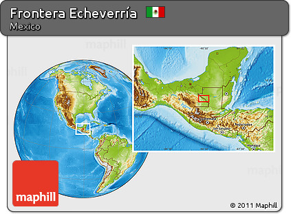 Physical Location Map of Frontera Echeverría