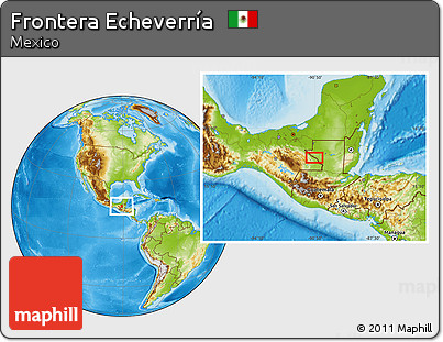 Physical Location Map of Frontera Echeverría