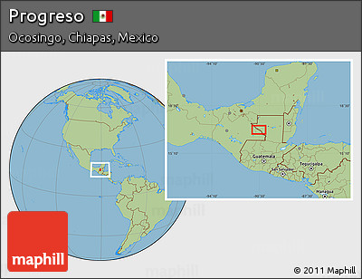 Savanna Style Location Map of Progreso
