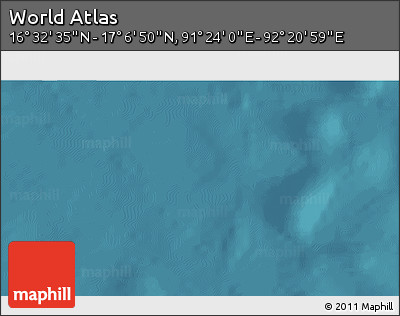 Satellite 3D Map of the Area around 16° 49' 43" N, 91° 52' 30" E