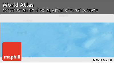 Physical Panoramic Map of the Area around 16° 49' 43" N, 91° 52' 30" E